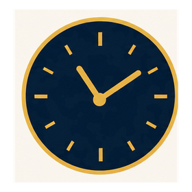 Horloge centrée — délai de lecture